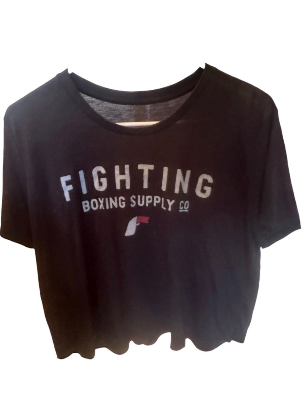 Title Boxing Black Graphic Crop Top